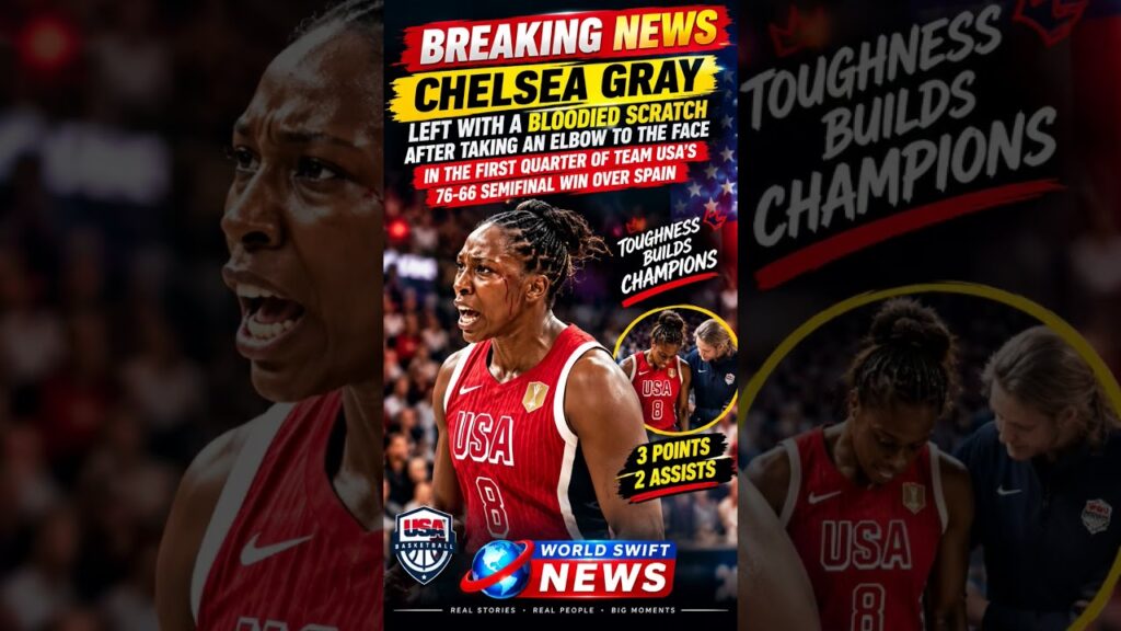 Chelsea Gray Bloodied in Physical Spain Semifinal#shorts #basketball #sportsnews