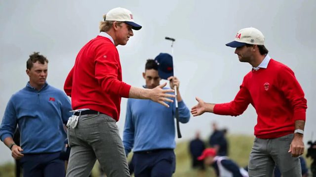 Team USA’s historic Sunday foursomes sweep has them on cusp of Walker Cup win