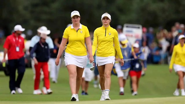 ‘That’s just golf’: Europe’s top duo still winless at Solheim Cup