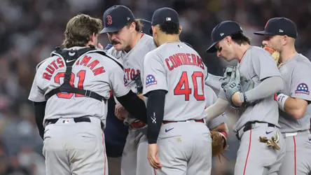 Red Sox manager Chad Tracy explains why he pulled Payton Tolle in Game 1 loss to Yankees