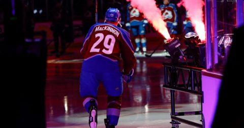 MacKinnon Drops the Gloves, Avalanche Drop Eight on Kings in Opening-Night Rout
