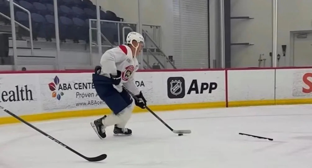 First Look At Brady Tkachuk In Panthers Gear As He Joins Teammates For Offseason Workout In Fort Lauderdale