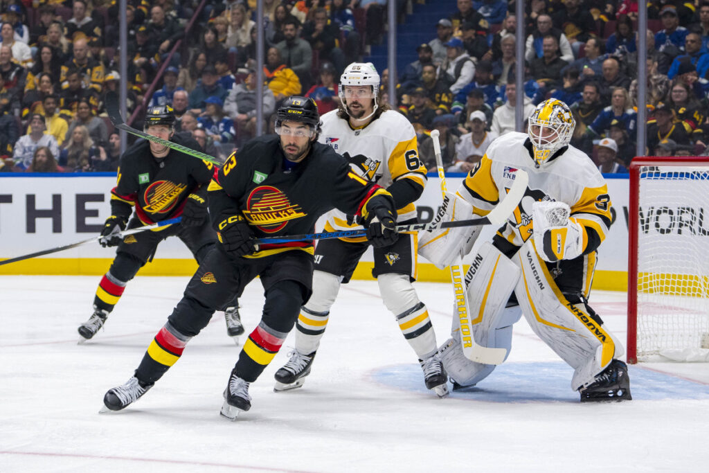 Arshdeep Bains’ First Career Goal Stands As The Winner In Canucks 4-3 Victory Over The Penguins