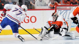 Aleksei Kolosov makes his Flyers debut, becoming first Belarusian goalie in NHL history