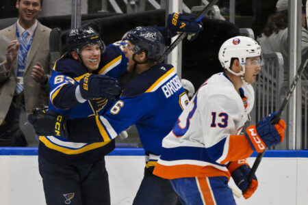 GAME RECAP: Neighbours, Hofer fuel St. Louis Blues in overtime, shutout win of New York Islanders 1-0