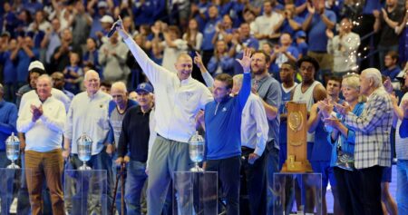 Video: Rick Pitino Honored By Kentucky, Gets Standing Ovation in Return to Rupp Arena