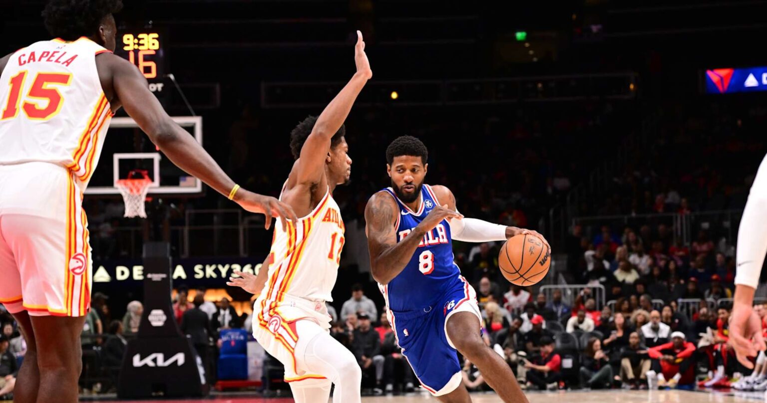 Paul George Suffers Hyperextended Knee Injury During 76ers Preseason Game vs. Hawks