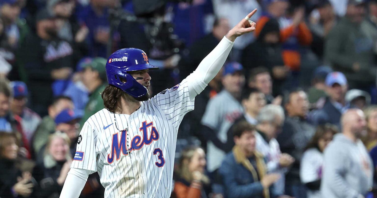 Video: Jesse Winker Reacts to Mets’ Rare Strikeout Feat vs. Dodgers in NLCS G5 Win