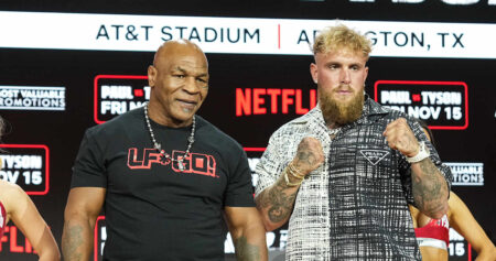 Mike Tyson Says He’s ‘Going to F–k’ Up Jake Paul in Training Video Taunting Boxer