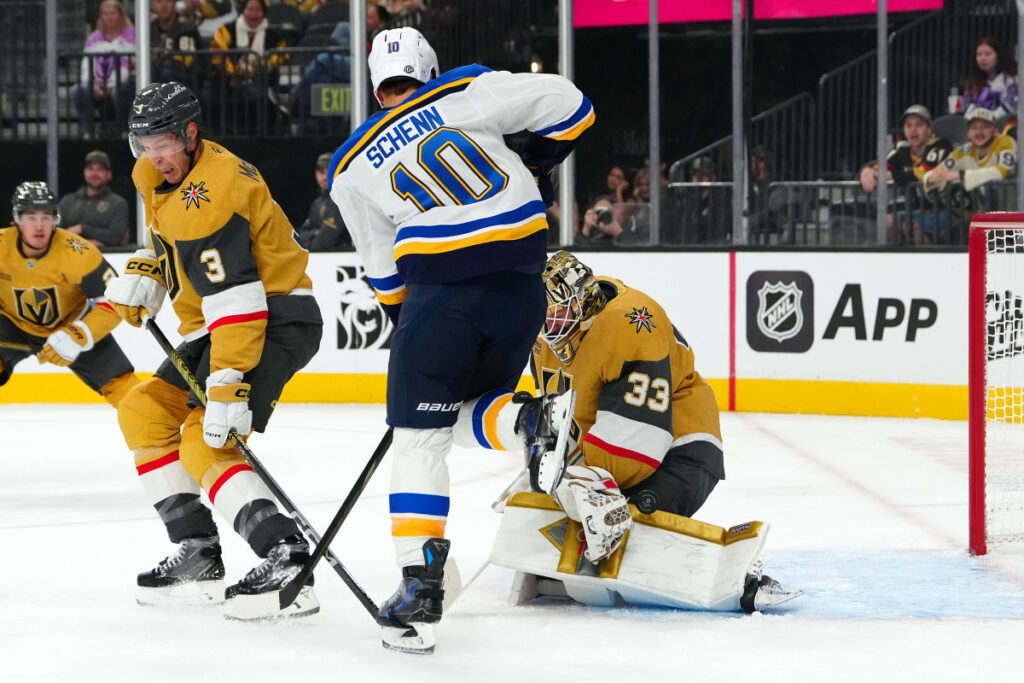 GAME RECAP: St. Louis Blues fall for first time this season, 4-3 against Vegas Golden Knights