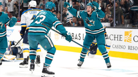 What we learned as Celebrini meets moment, but Sharks lose to Blues in OT