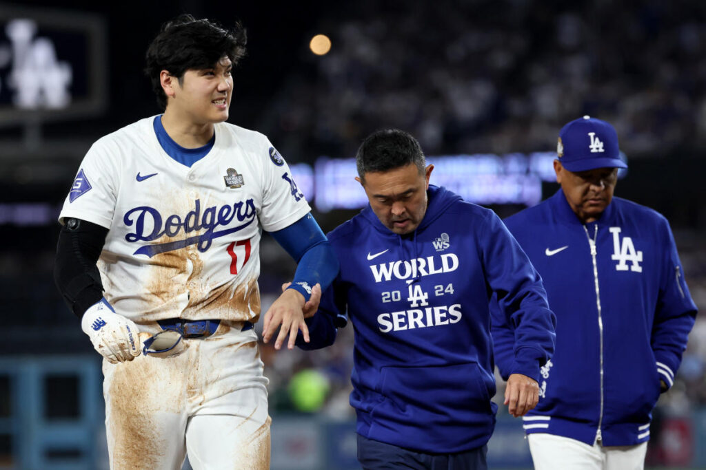 World Series: Dodgers star Shohei Ohtani in starting lineup for Game 3 vs. Yankees after shoulder injury