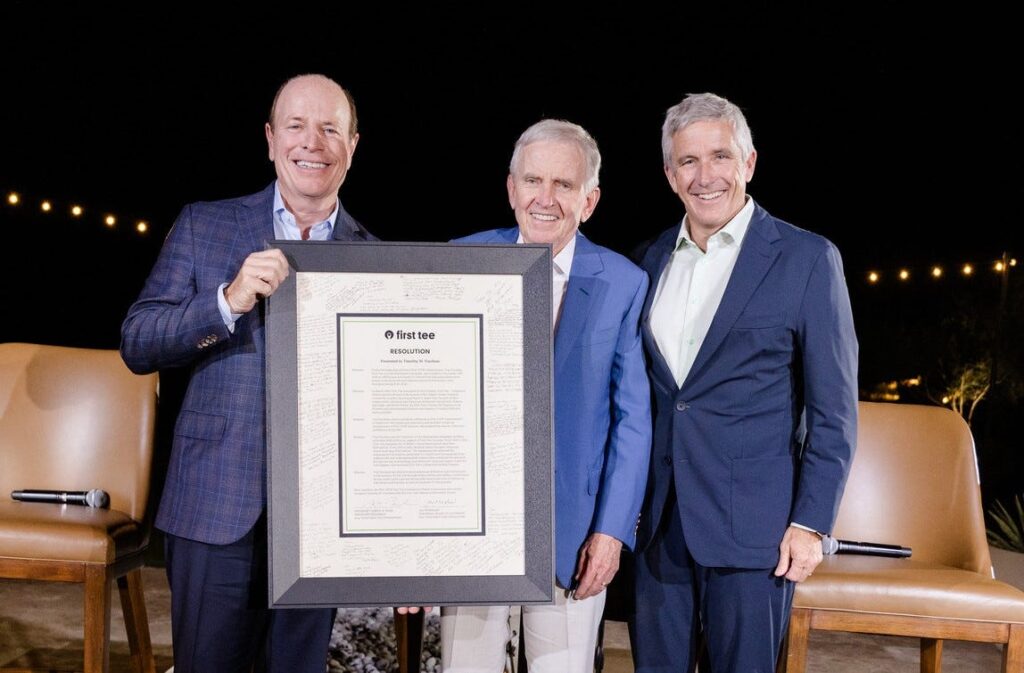 Former PGA Tour Commissioner Tim Finchem receives First Tee Lifetime Achievement Award