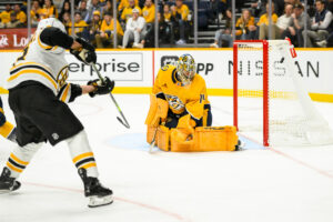 Juuse Saros Backstops Nashville Predators to 4-0 Shutout of Boston Bruins