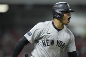 Yankees vs. Guardians: Juan Soto, Giancarlo Stanton power Yankees into the World Series in ALCS Game 5