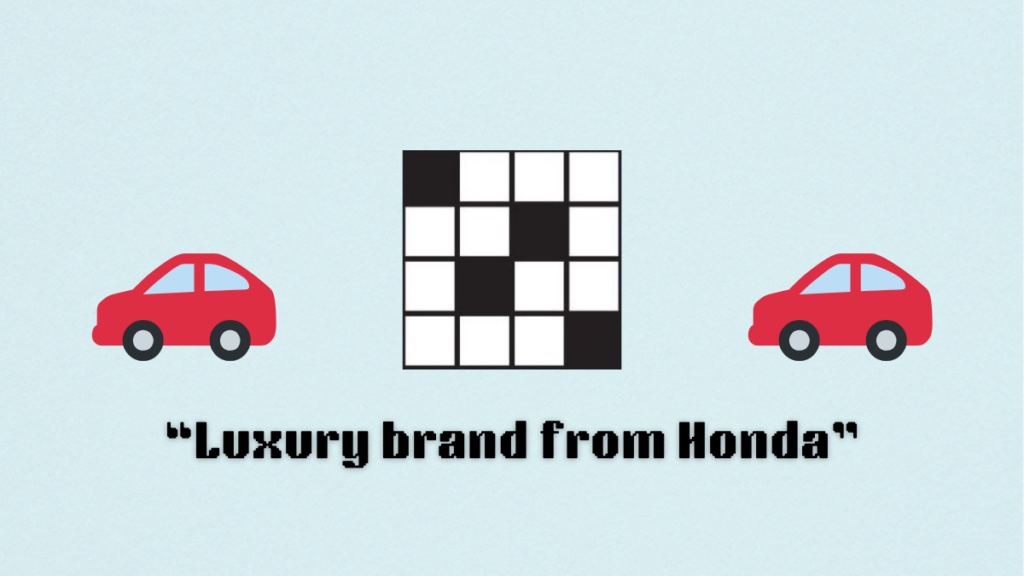 ‘Luxury brand from Honda’ NYT Mini Crossword puzzle clue answer and hints