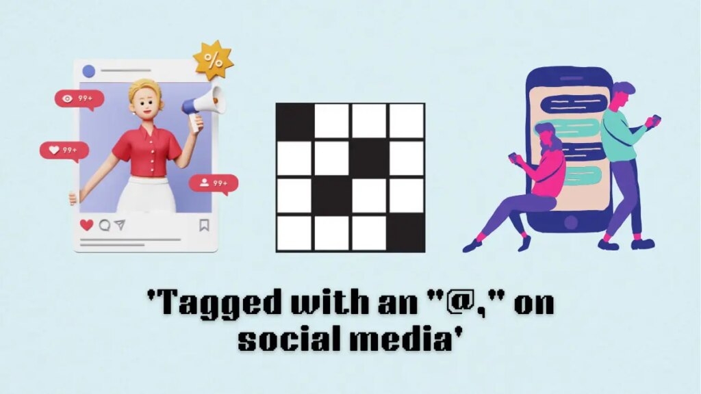 ‘Tagged with an “@,” on social media’ NYT Mini Crossword puzzle clue answer and hints