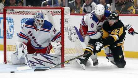 Igor Shesterkin impenetrable in Rangers’ 6-0 regular season opening win over Penguins