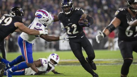 Ravens are out-rushing their opponents by nearly 150 yards a game