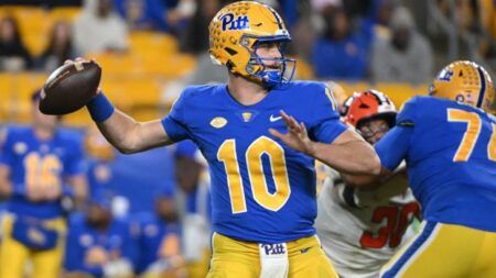 Pitt coach Pat Narduzzi says QB Eli Holstein is medically cleared, expected to start against SMU Saturday