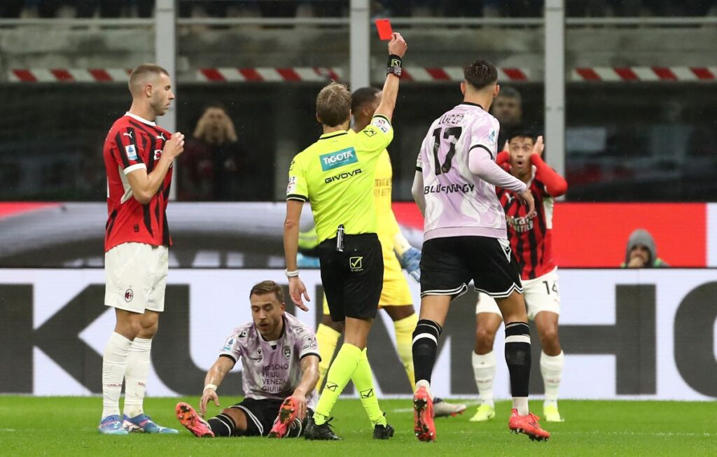 Why Reijnders received ‘understandable’ straight red card in Milan vs Udinese