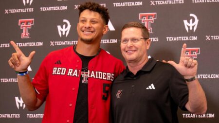 LOOK: Texas Tech to debut Patrick Mahomes’ signature ‘Gladiator’ logo on new uniforms for Colorado game