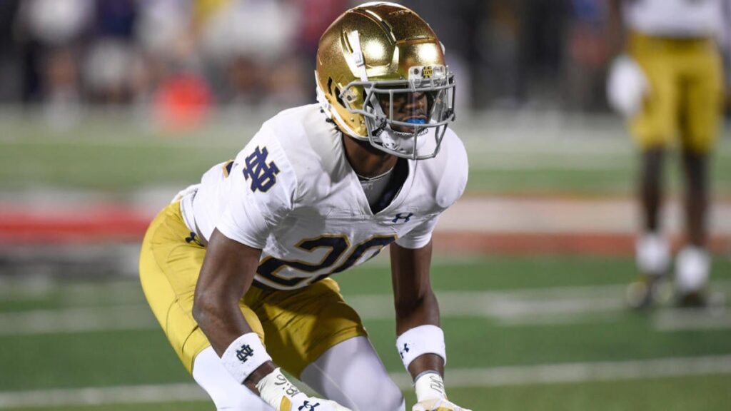 Notre Dame’s Benjamin Morrison out for remainder of season as Fighting Irish lose top CB to hip injury