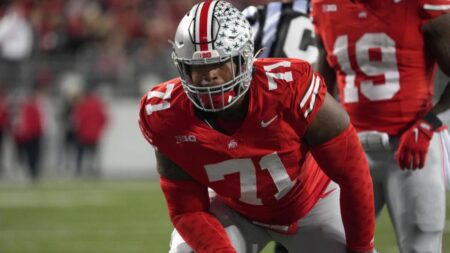 Ohio State’s Josh Simmons will miss remainder of 2024 season as Buckeyes lose OL to knee injury