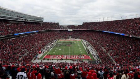 WATCH: Ohio State fans litter field with trash after questionable targeting call in win over Nebraska