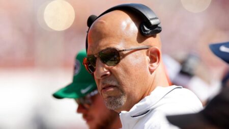 WATCH: Penn State coach James Franklin abruptly stops players from planting flag on USC’s field