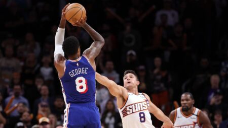 3 observations after George misses game-tying jumper try in debut, Sixers fall to Suns