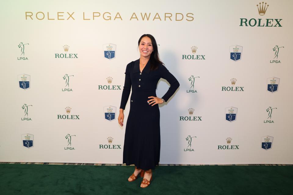 NAPLES, FLORIDA - NOVEMBER 20: Lydia Ko of New Zealand poses for a photograph on the green carpet before the 2024 LPGA Rolex Players Awards at Tiburon Golf Club on November 20, 2024 in Naples, Florida. (Photo by Michael Reaves/Getty Images) ORG XMIT: 776241820 ORIG FILE ID: 2185842742