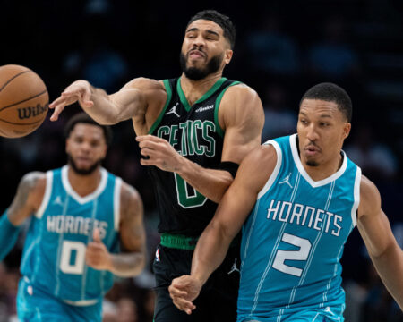 Hornets’ Grant Williams ejected after tackling former teammate Jayson Tatum in Celtics’ 124-109 win