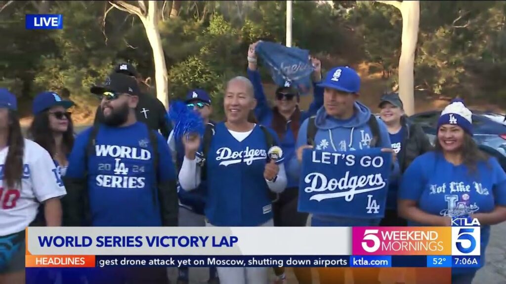 Dodgers fans take 6 mile ‘victory lap’ hike