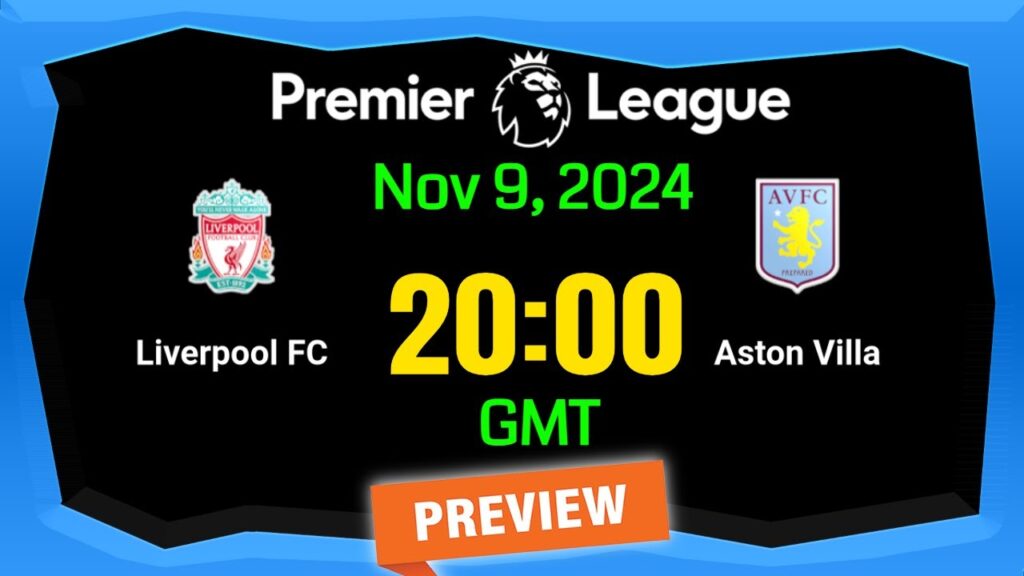 Premier League | Liverpool vs Aston Villa  – prediction , team news ,lineups | Preview