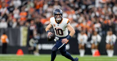 Bo Nix, Broncos to Debut Midnight Navy Jerseys, Summit White Helmets vs. Browns