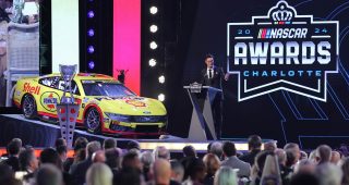 Joey Logano celebrates third Cup Series title in Charlotte awards ceremony