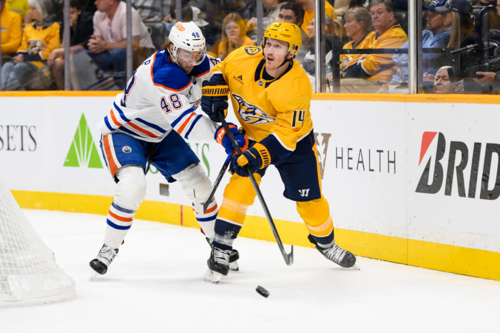 Predators Snap 4-Game Point Streak with 5-1 Loss to Oilers