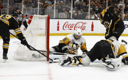 Defense, Goaltending Come Up Big; Penguins Stave Off Bruins, Win 2-1