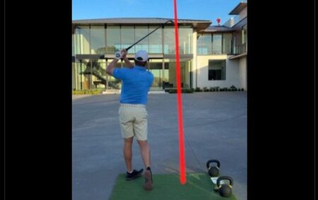 Watch: Bryson DeChambeau hits hole-in-one over his house – after 16 days of trying