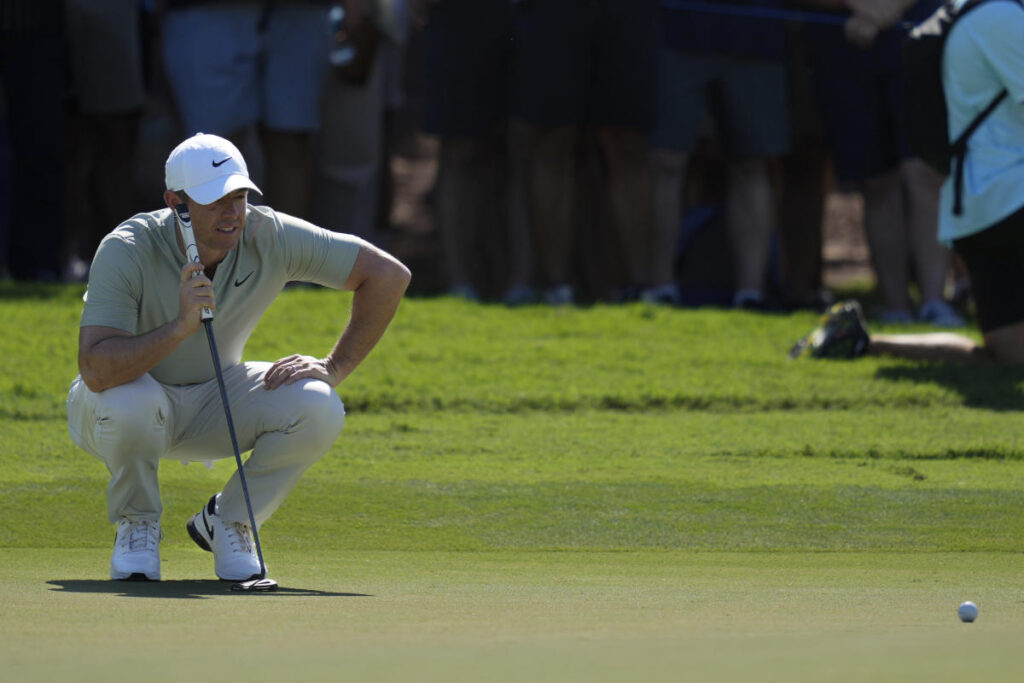 McIlroy tied for lead with Hojgaard and Rozner after 3rd round in Dubai as hot-headed Hatton fades