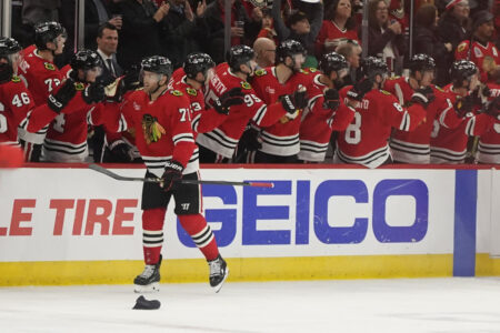 Taylor Hall’s Hat Trick Shoots Blackhawks Past Stars