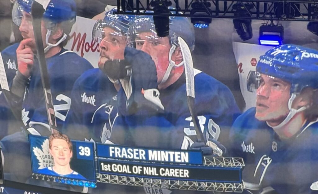 Maple Leafs’ Fraser Minten Scores His First NHL Goal