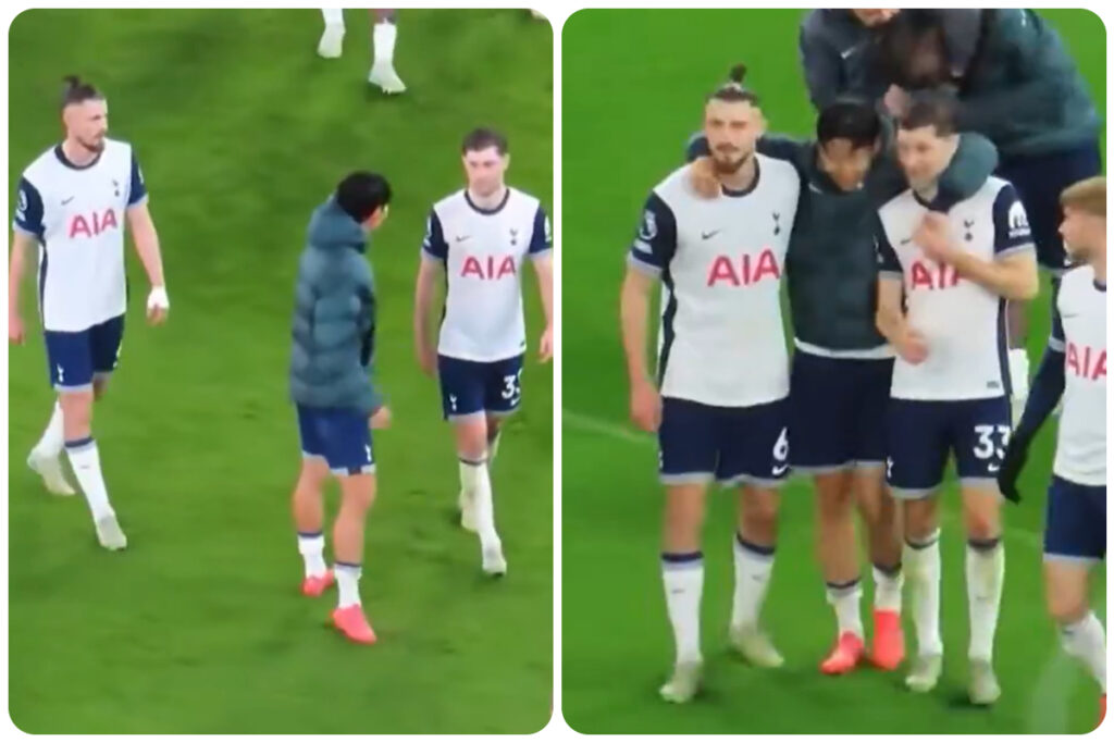 Video: Son has wholesome moment with Tottenham duo after Man City clean sheet