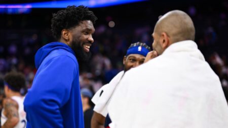 Joel Embiid out Saturday vs. Pistons with knee soreness, fourth straight game missed