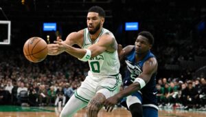 Tatum responds to Edwards’ trash-talk after C’s beat Wolves