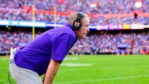 WATCH: LSU’s Brian Kelly seen yelling, being yelled at in separate player confrontations during Florida game