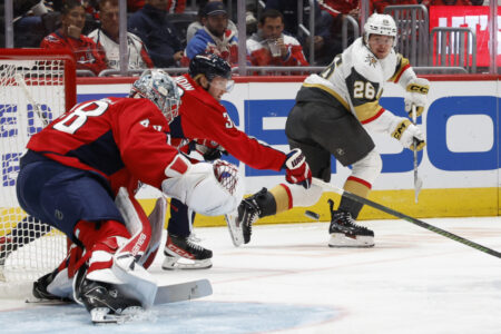 Logan Thompson Takes Ice For First Time In Vegas As Member Of Capitals