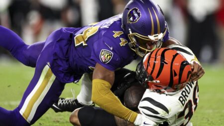 NFL fines Ravens’ Marlon Humphrey ,766 for use of helmet, facemask fouls