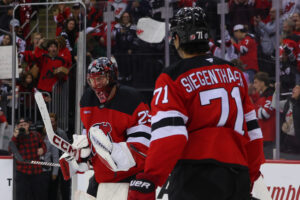 VIDEO: Devils Honor Jacob Markstom Ahead of Game Against Blues